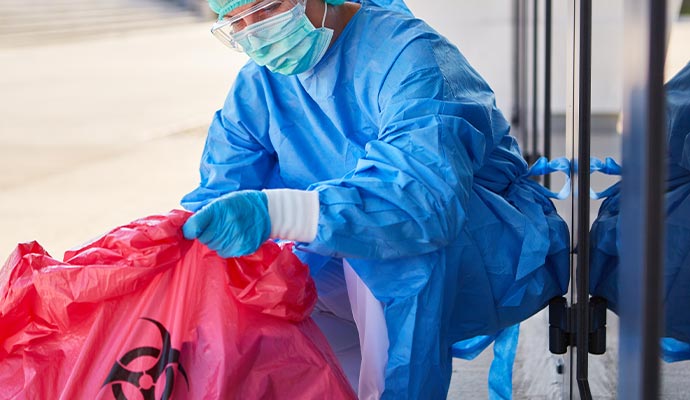 Professional biohazard cleanup service