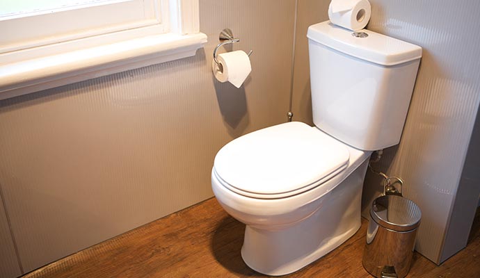A clean toilet