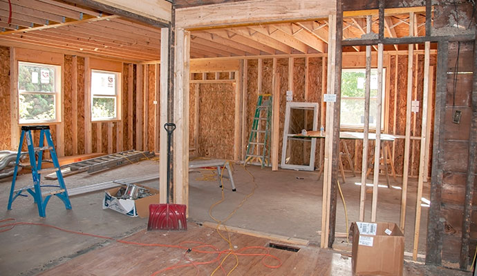Home renovation construction site Home renovation construction site