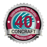 silver Concraft 40th Logo