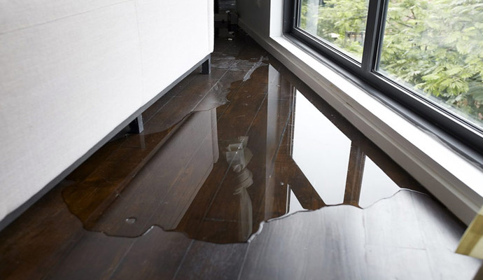 Water damaged floor