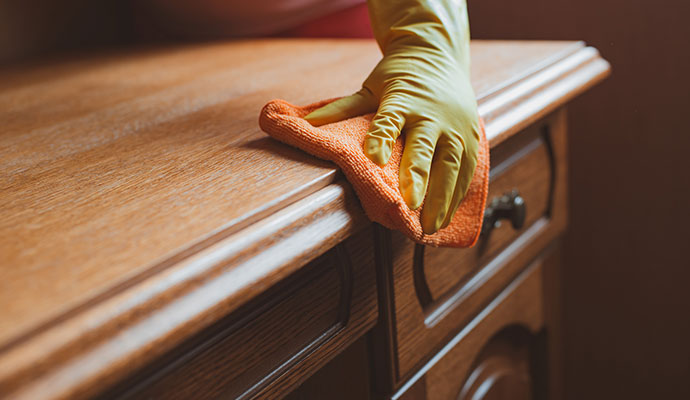 Wood furniture cleaning